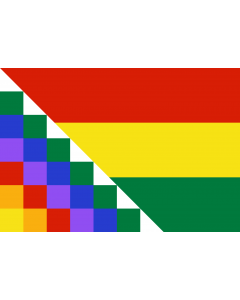 Flag: Possible proposal of Evo Morales for a new flag of Bolivia