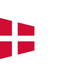 Flag: Danish naval rank flag for the Chief of Squadron