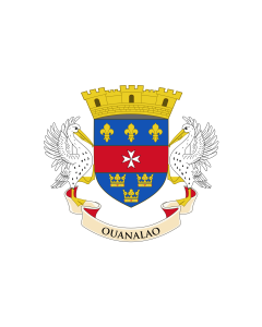 Flag: Local flag of Saint-Barthélemy, adopted 2007