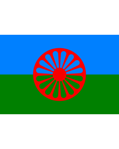 Flag: Romani people | Romani people, made using these dimensions