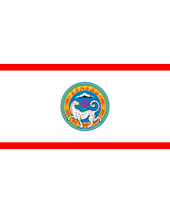 Flag: Official flag of Almaty city in the Republic of Kazakhstan
