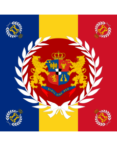 Flag: Romanian Army Flag - 1877 used model | Romanian Army used during Romanian War of Independence  1877 - 1878