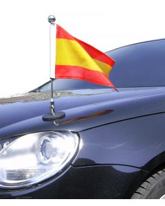  Magnetic Car Flagpole Diplomat-1.30-Chrome Spain